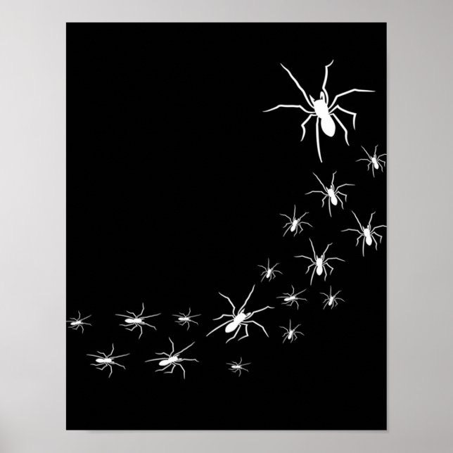 Póster Halloween Scary Spider | Idea de regalo de Araña L (Frente)