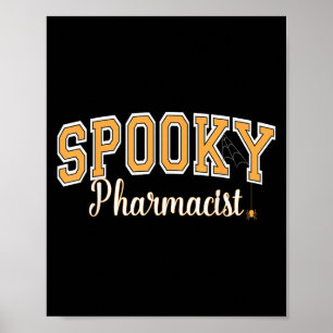 Póster Halloween Sder Varsity Naranja Soky Pharmacist