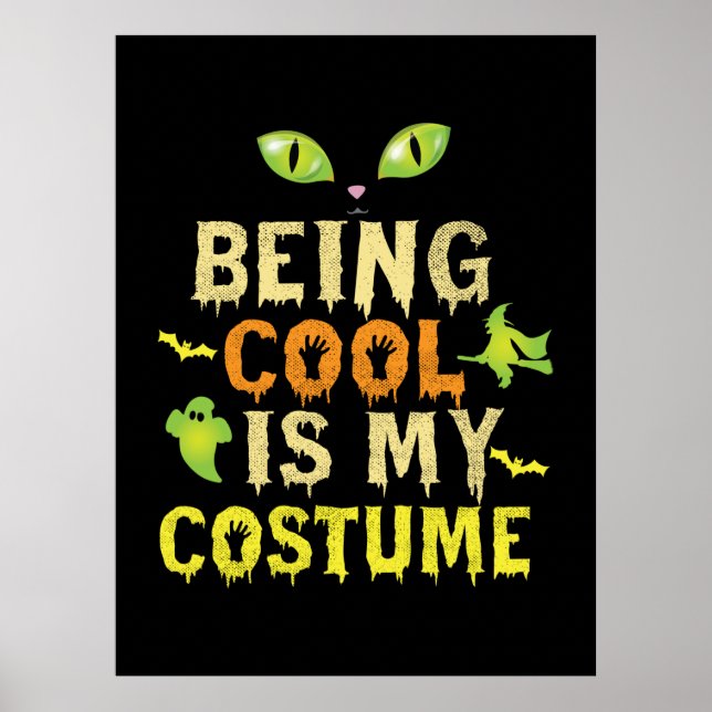 Póster Halloween Ser Guay Es Mi Costumbre Cumpleaños (Frente)