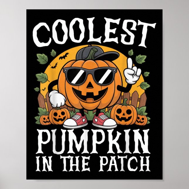 Póster Halloween Shirts Boys And Kids Coolest Pumpkin In  (Frente)