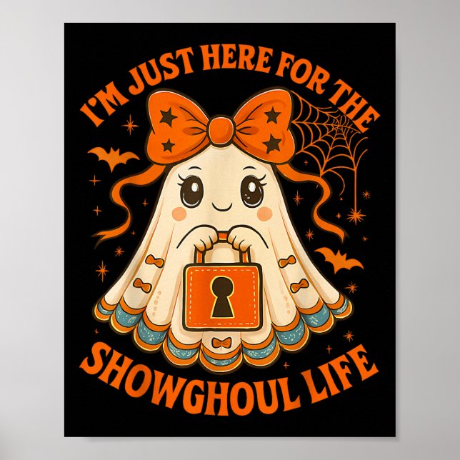 Póster Halloween Showghoul Naranja fantasma Bow Women Gi (Frente)
