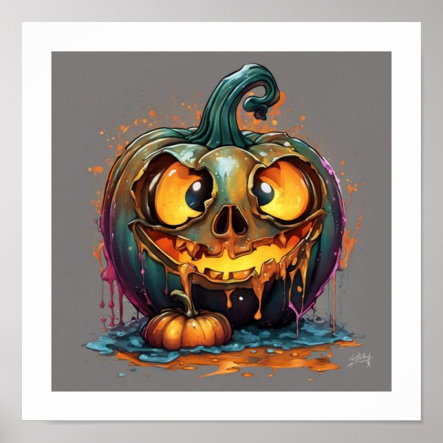 Póster Halloween Silly Pumpkin Poster (Frente)