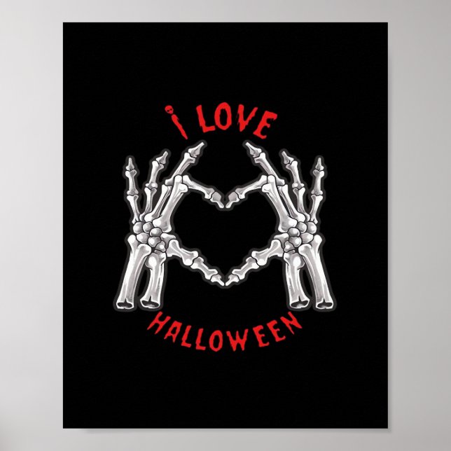 Póster Halloween Skeletal Manos Manos Divertidas divertid (Frente)