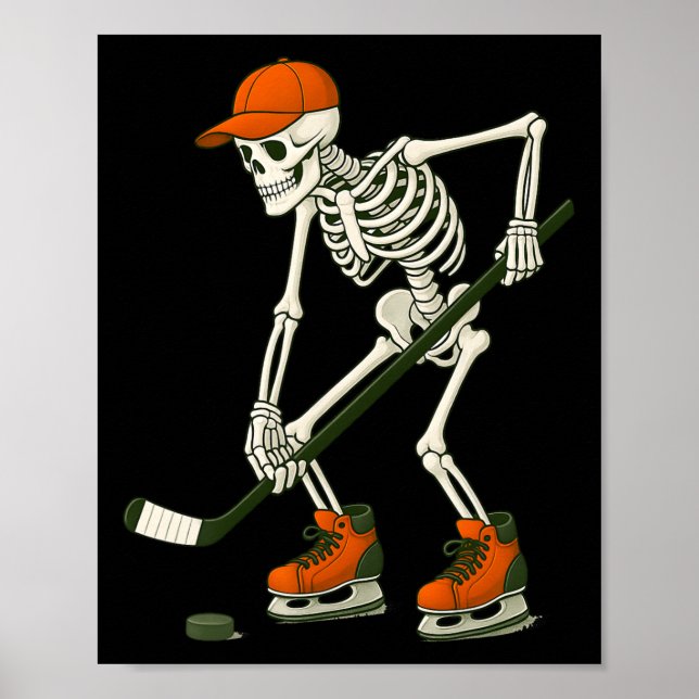 Póster Halloween Skeleteen Hockey sobre hielo Disstuma di (Frente)
