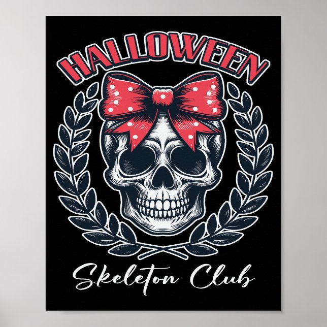 Póster Halloween Skeleton Club (Frente)