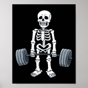 Póster Halloween Skeleton Deadrising Fun Fitness Weightli