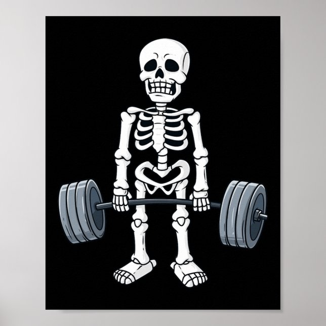 Póster Halloween Skeleton Deadrising Fun Fitness Weightli (Frente)