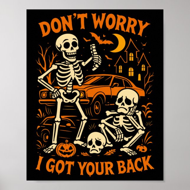 Póster Halloween Skeleton Funny (Frente)