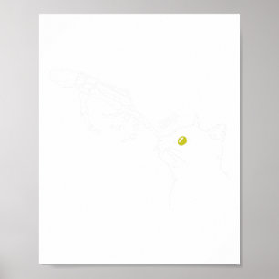Póster Halloween Skeleton Hand Cat Boop Funny Costuny Cat