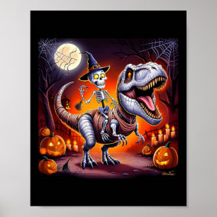 Póster Halloween Skeleton T-rex