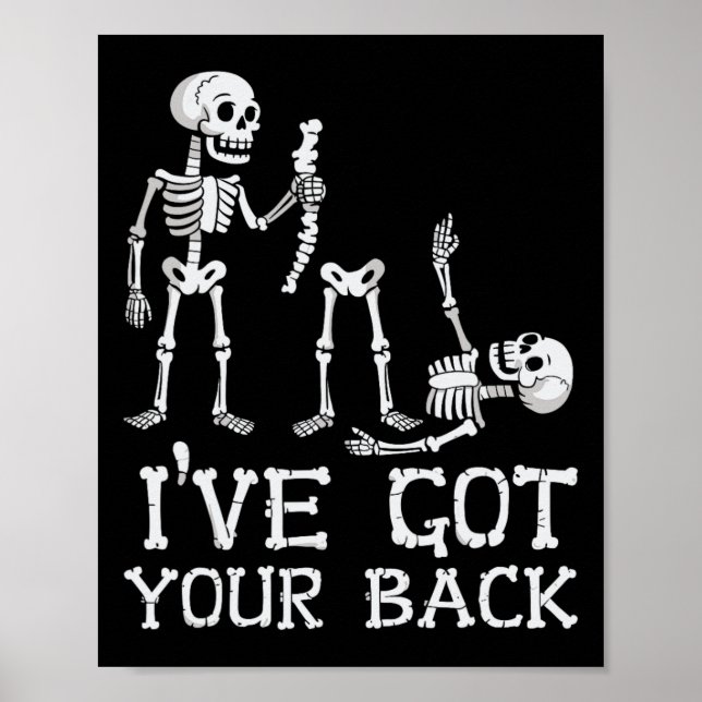 Póster Halloween Skeletons Tengo Tus Ck Costume Hombres Q (Frente)