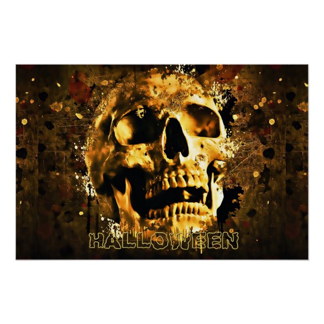 Póster Halloween Skull (Anverso)