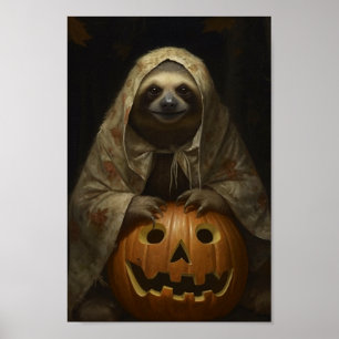 Póster Halloween Sloth