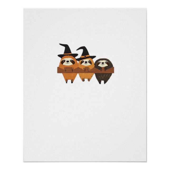 Póster Halloween Sloth Essential T-Shirt (Anverso)