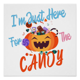 Póster Halloween Solo Estoy Aquí Por Los Bufidos