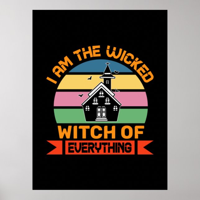 Póster Halloween Soy La Bruja De Todo Cumpleaños (Frente)