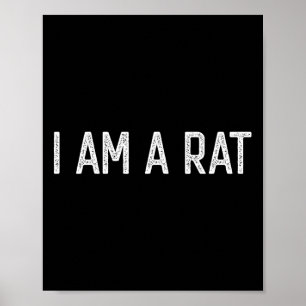 Póster Halloween soy un amante de Rat Fun Rats