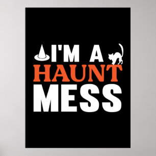 Póster Halloween Soy Un Desgraciado Aniversario