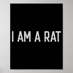 Póster Halloween soy una rata amante de las ratas diverti