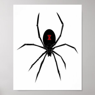 Póster Halloween Spider Redback Black Viuda Inspira Mujer