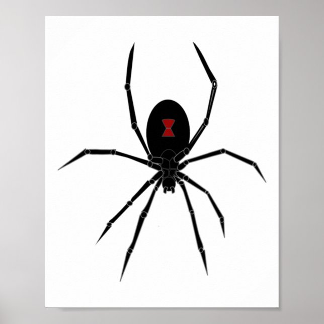 Póster Halloween Spider Redback Black Viuda Inspira Mujer (Frente)