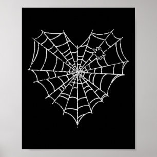 Póster Halloween Spider Web Costume Cute Heart Spider Web
