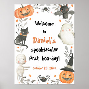 Póster Halloween Spooktacular Cumpleaños Poster de bienve