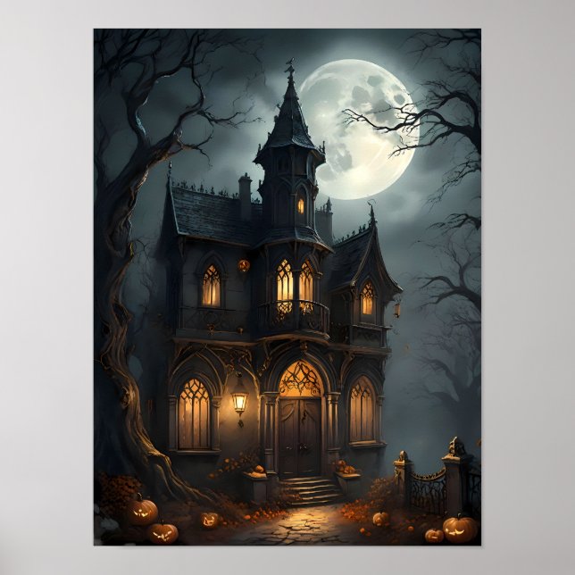 Póster Halloween Spooky Gothic (Frente)
