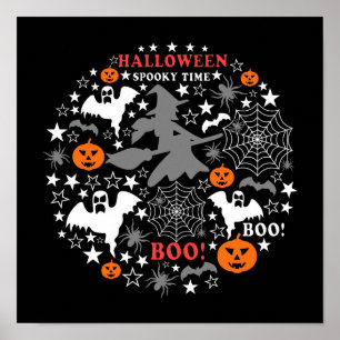 Póster Halloween Spooky Time