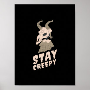 Póster Halloween Stay Creepy Goat Gift