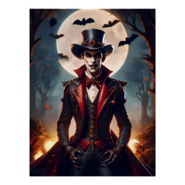 Póster Halloween Steampunk Gótico Zombie Vampiro