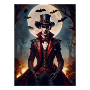 Póster Halloween Steampunk Gótico Zombie Vampiro