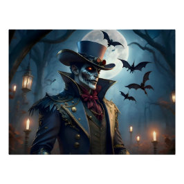 Póster Halloween Steampunk Sureño Gótico Zombie