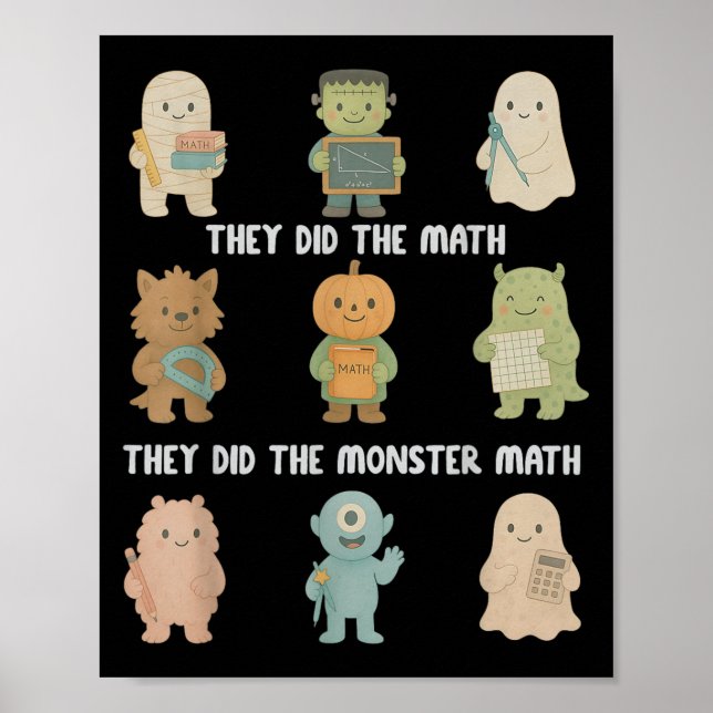 Póster Halloween They Did The Math They Did The Monster M (Frente)