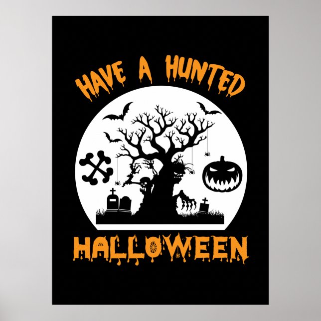 Póster Halloween Tiene Un Divertido Cumpleaños De Hallowe (Frente)