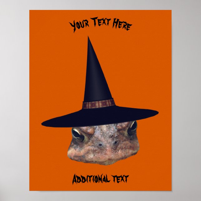 Póster Halloween Toad Face Witch Personalizada (Frente)