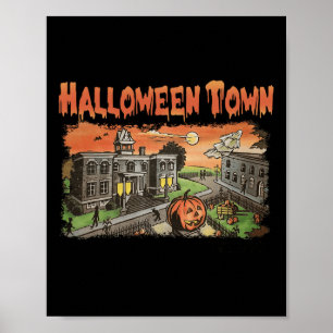 Póster Halloween Town EST 1998 Halloween Party Cute Hallo