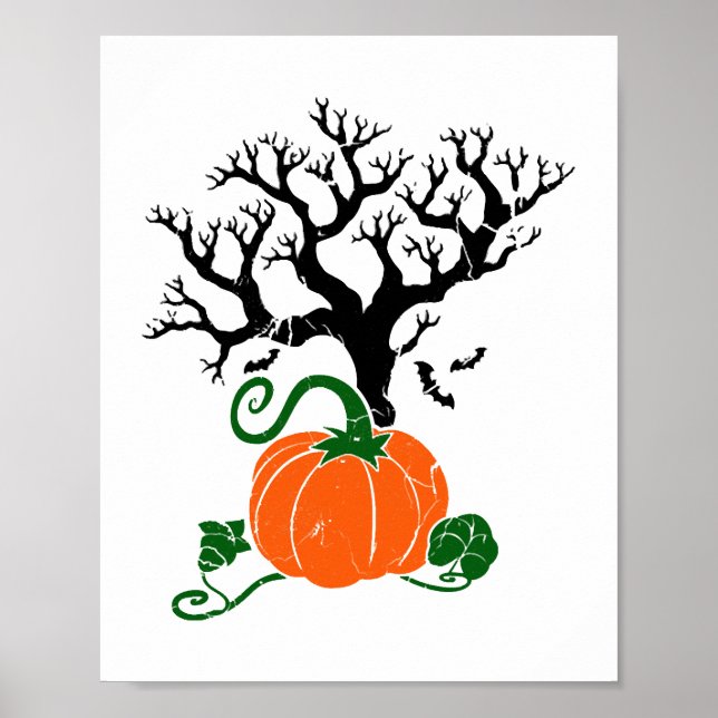 Póster Halloween Tree Fall Camisetas Halloween Sweatshirt (Frente)