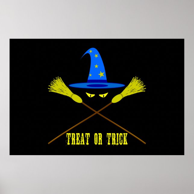 Póster Halloween Trick O Trick Black (Frente)