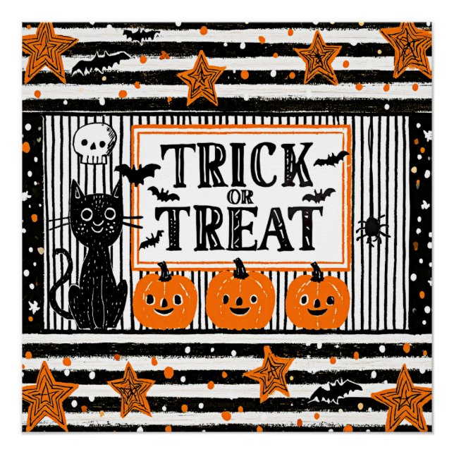 Póster Halloween Truco o Trato (Anverso)