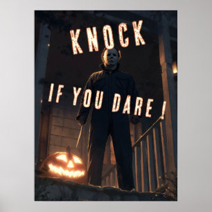 Póster Halloween Truco o Trato Llama si Te Atreves Horror