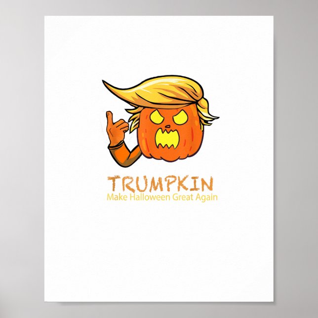 Póster Halloween Trumpkin Funny - Diseño de Disfraces Clá (Frente)