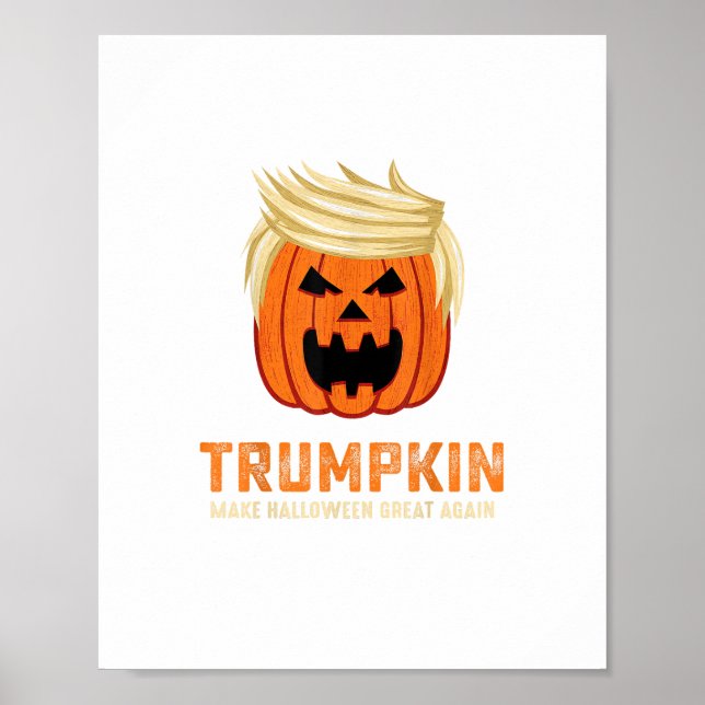 Póster Halloween Trumpkin Funny - Escándalo paródico espe (Frente)