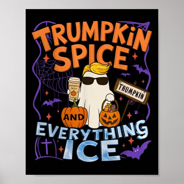 Póster Halloween Trumpkin Sce y Todo Ice Pumpkin (Frente)