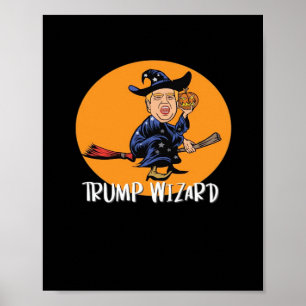 Póster Halloween Ttrump Wizard Funny Classic