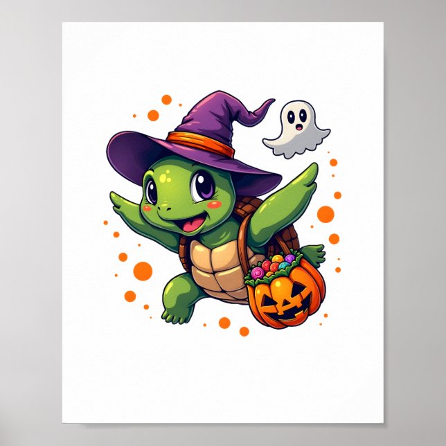 Póster Halloween Turtle Tortoise Costume Hombres Mujeres  (Frente)