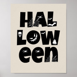 Póster Halloween Typography