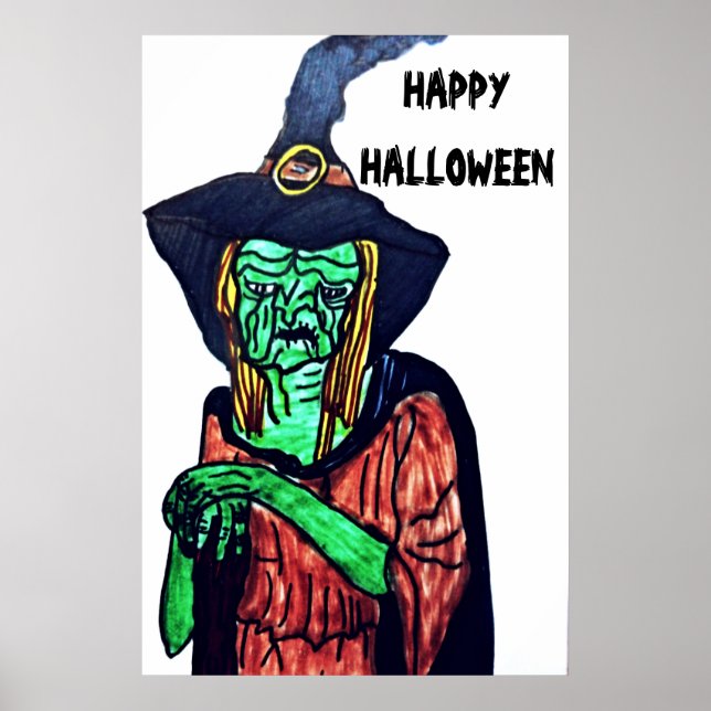 Póster HALLOWEEN UGLY OLD WITCH poster (Frente)