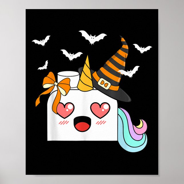 Póster Halloween Unicornio Master Builder Blocks Building (Frente)