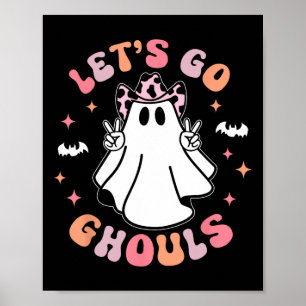 Póster Halloween Vamos Ghouls Ghost Retro Costume mujeres